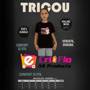 Tricou Labubu graduata roz 2025, Unisex Dama si Barbat | Copii, Culoare Negru - Img 12