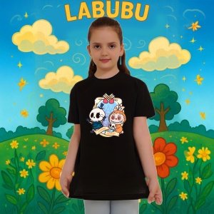 Tricou Labubu mommy morcov, Unisex Dama si Barbat | Copii, Culoare Negru - Img 8