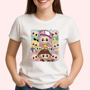 Tricou Labubu multiplu party, Unisex Dama si Barbat | Copii - Img 2