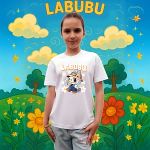 Tricou Labubu palarie tiger, Unisex Dama si Barbat | Copii - Img 3
