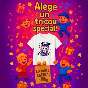 Tricou Labubu pirat mov, Unisex Dama si Barbat | Copii - Img 6