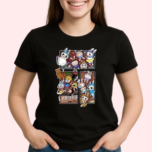 Tricou Labubu poveste comic, Unisex Dama si Barbat | Copii, Culoare Negru