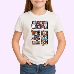 Tricou Labubu poveste comic, Unisex Dama si Barbat | Copii