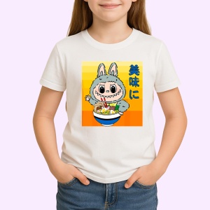 Tricou Labubu ramen, Unisex Dama si Barbat | Copii