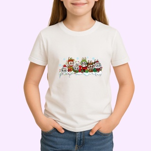 Tricou Labubu sarbatoare, Unisex Dama si Barbat | Copii