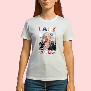 Tricou Lady Gaga - Fashion Collage, muzica POP, Dama | Barbat | Copii - Img 2