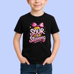 Tricou Lamaie Acreala si stralucire, Fructe, Copii | Dama, culoare negru