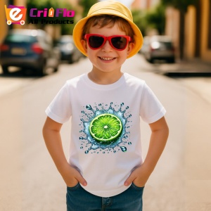 Tricou Lamaie verde si explozie lichida, Fructe, Copii | Dama - Img 3