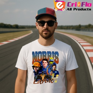 Tricou Lando Norris Ilustratie Masina Echipa Mclaren Formula 1, Copii | Dama | Barbat - Img 4