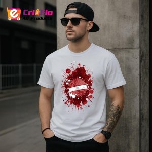 Tricou Latvia Steag Splash Art, Copii | Dama | Barbat - Img 5