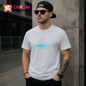 Tricou Lawyer Loading Man, din bumbac 100%, tricou alb, Dama | Barbat - Img 3