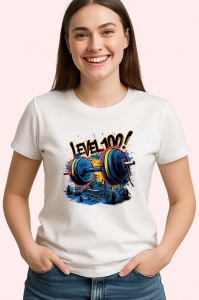 Tricou Level 100 Discuri Haltere, Copii | Dama | Barbat