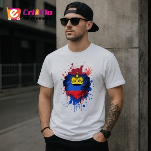 Tricou Liechtenstein Steag Splash Art, Copii | Dama | Barbat - Img 5