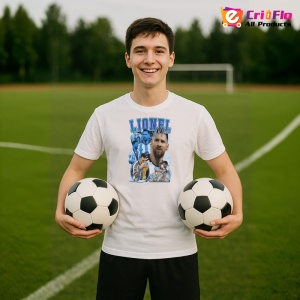Tricou Lionel Messi Campion Autograf - Copii | Dama | Barbat - Img 3