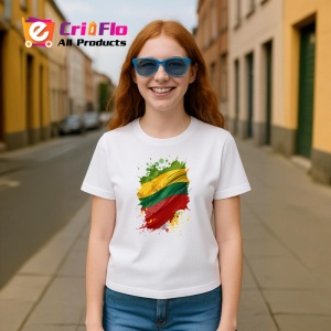 Tricou Lithuania Steag Splash Art, Copii | Dama | Barbat - Img 10