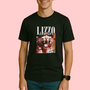 Tricou Lizzo - Animal Print, muzica Rap, Dama | Barbat | Copii, Culoare Negru - Img 3