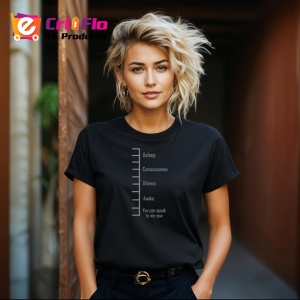 Tricou Loading List Amuzant Trepte De Trezire, din bumbac 100%, tricou negru Copii | Dama | Barbat - Img 8