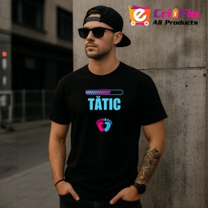 Tricou Loading Tatic In Devenire, din bumbac 100%, tricou negru, Dama | Barbat