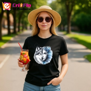 Tricou Lup si femeie blanda dar puternica mesaj stronger than the storm Copii | Dama | Barbat Barbat