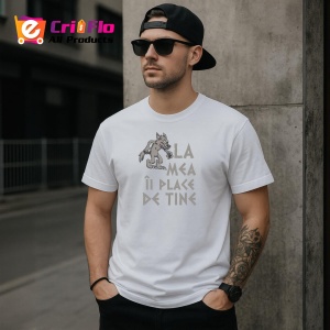 Tricou Lupul Imi Place De Tine, din bumbac 100%, tricou alb, Dama | Barbat