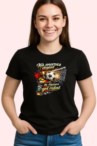Tricou Ma Enervez Elegant La Fiecare Gol Ratat Fotbal, din bumbac 100%, tricou negru Copii | Dama | Barbat