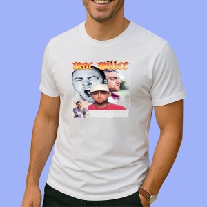 Tricou Mac Miller - Colaj fete alb-rosu, muzica Pop, Dama | Barbat | Copii