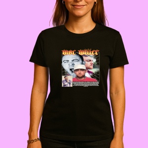 Tricou Mac Miller - Colaj fete alb-rosu, muzica Pop, Dama | Barbat | Copii, Culoare Negru - Img 3
