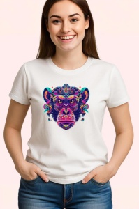 Tricou Maimuta decorata artistic in stil oriental Copii | Dama | Barbat - Img 3