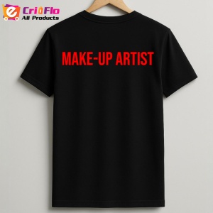 Tricou MAKE UP ARTIST, Personalizat | Unisex Dama si Barbat, Negru - Img 2