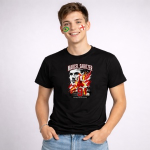 Tricou Marcel Sabitzer Austria World Cup Fifa 2026, din bumbac 100%, tricou negru, Copii | Dama | Barbat - Img 3