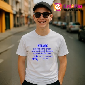 Tricou mecanic cineva care chiar stie despre masini decat tine mesaj comic, Copii | Dama | Barbat - Img 4