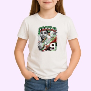 Tricou Mehdi Taremi Iran Atacant Fotbal, din bumbac 100% , tricou alb pentru Copii | Dama | Barbat - Img 2