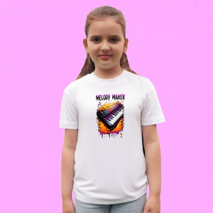 Tricou Melody Maker Pian Colorat, Copii | Dama | Barbat - Img 3