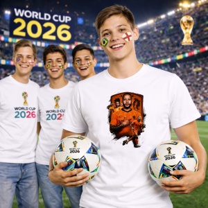 Tricou Memphis Depay Netherlands World Cup Fifa 2026 V9, din bumbac 100%, tricou alb, Copii | Dama | Barbat - Img 7