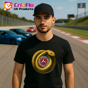 Tricou Mercedes Sarpe Galben Asteptand Sa Atace | Unisex Dama si Barbat