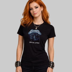 Tricou Metallica Ride The Lightning Scaun Electric, din bumbac 100%, tricou negru, Dama | Barbat - Img 2