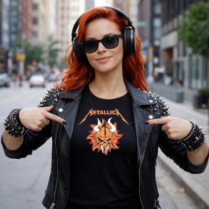 Tricou Metallica Soare Demon, din bumbac 100%, tricou negru, Dama | Barbat - Img 6