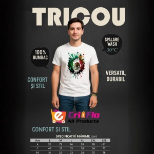 Tricou Mexico Steag Splash Art, Copii | Dama | Barbat - Img 5