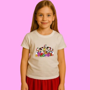 Tricou Mickey Donald Goofy Pluto Cadouri, din bumbac 100%, tricou alb, Copii | Dama | Barbat - Img 2