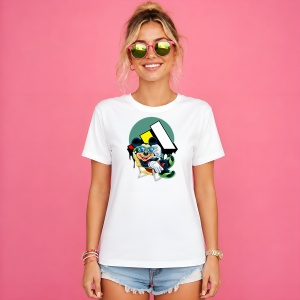 Tricou Mickey Mouse Summer Vibe Sunglasses Urban Chill Design, din bumbac 100% Copii | Dama | Barbat - Img 3