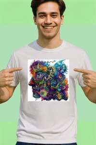Tricou Microscop artistic cu forme si linii psihedelice Copii | Dama | Barbat - Img 2
