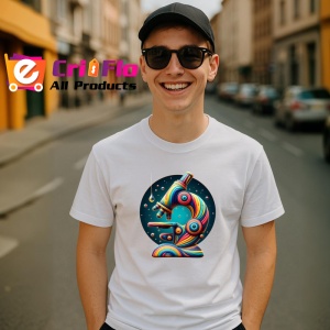 Tricou Microscop futurist in stil pop colorat Copii | Dama | Barbat