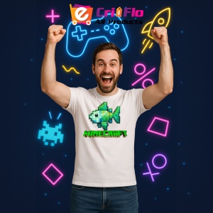 Tricou Minecraft Pestele Pixelat Tricou Alb Copii | Dama | Barbat - Img 4