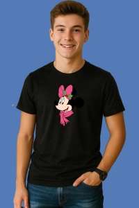Tricou Minnie Cu Fular Mov Craciun, din bumbac 100% Copii | Dama | Barbat - Img 2