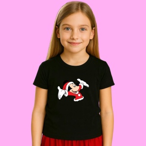 Tricou Minnie Dans Craciun Fericit, din bumbac 100% Copii | Dama | Barbat - Img 3