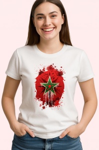Tricou Morocco Steag Splash Art, Copii | Dama | Barbat - Img 3