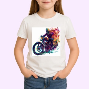Tricou Motociclist in viteza cu efecte graffiti Copii | Dama | Barbat - Img 4