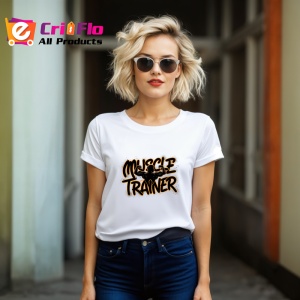Tricou Muscle Trainer Text Portocaliu, Copii | Dama | Barbat - Img 12