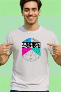 Tricou Music On World Off Harta Glob Muzical, Copii | Dama | Barbat - Img 2