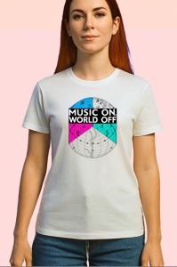 Tricou Music On World Off Harta Glob Muzical, Copii | Dama | Barbat - Img 4